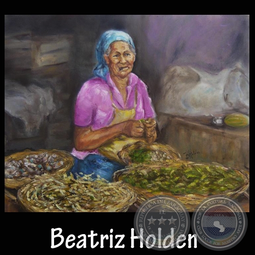 VENDEDORA DE YUYOS, 2009 - Óleo de BEATRÍZ HOLDEN